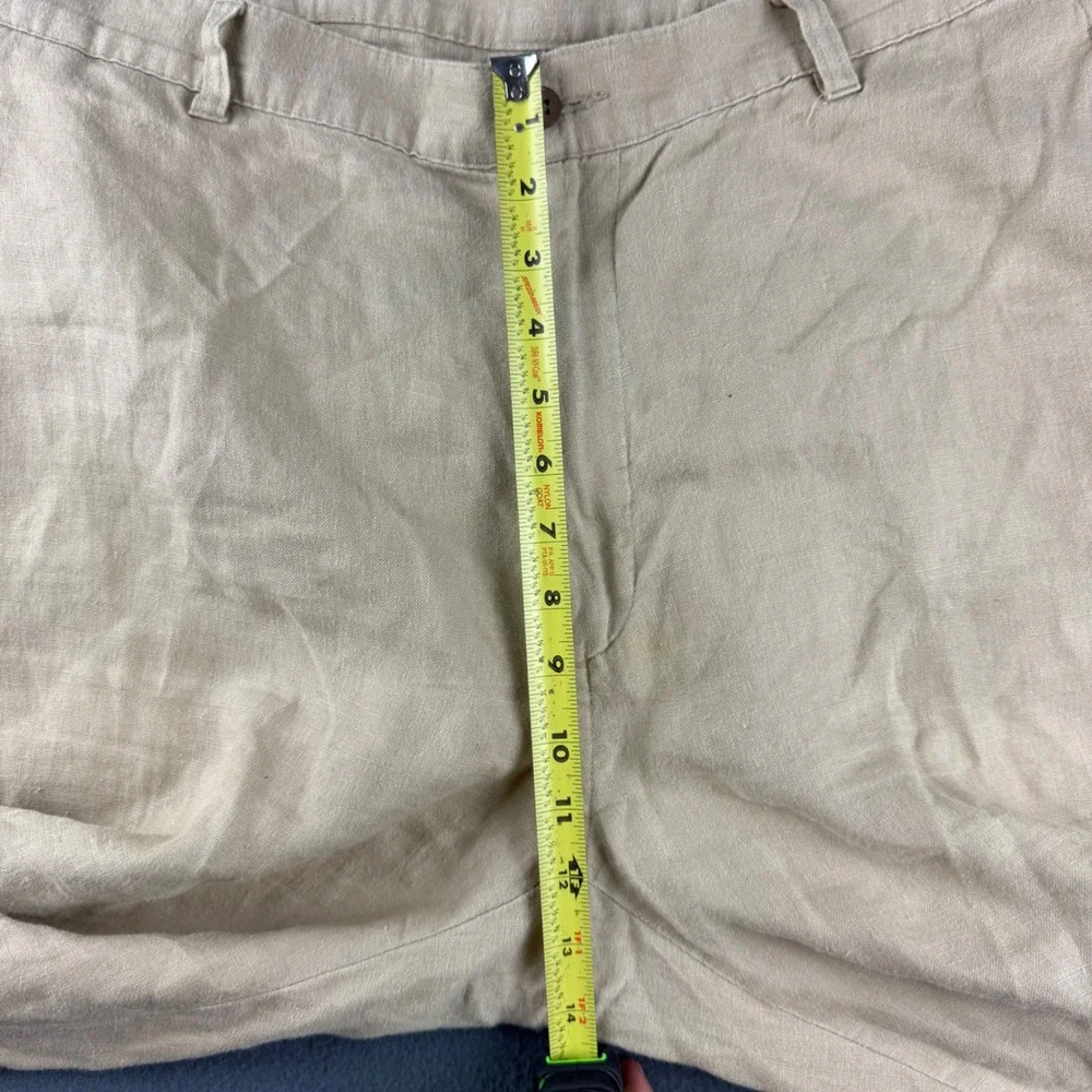Jos A Bank Pants Mens 40x30 (Fits 39x30) Beige 100% Linen Breathable Lightweight